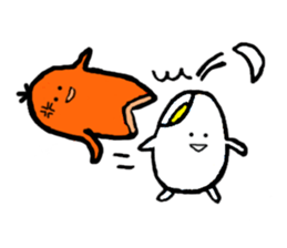 Sausage Man with boiled eggs man sticker #2306464