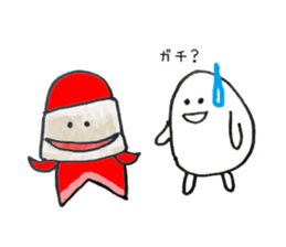 Sausage Man with boiled eggs man sticker #2306466