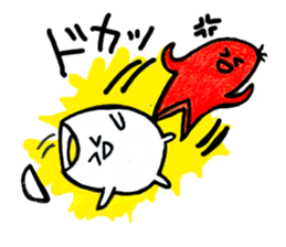 Sausage Man with boiled eggs man sticker #2306476