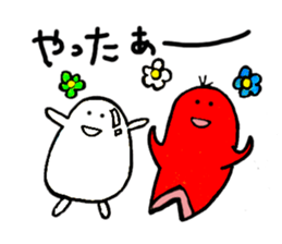 Sausage Man with boiled eggs man sticker #2306494