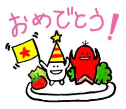 Sausage Man with boiled eggs man sticker #2306498