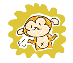 Funny monkey,Rabbit,Cat sticker #2306986