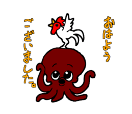 Octopus stamp sticker #2307224
