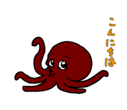 Octopus stamp sticker #2307225