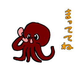 Octopus stamp sticker #2307249