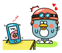 Penguin Ginsuke's flying paper fan 2 sticker #2307868