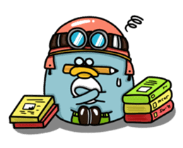 Penguin Ginsuke's flying paper fan 2 sticker #2307869