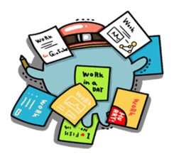 Penguin Ginsuke's flying paper fan 2 sticker #2307877