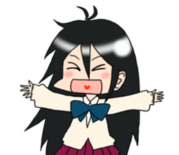 Cardigan schoolgirl sticker #2308685