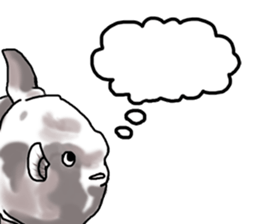 Cartoonish sunfish sticker #2309474