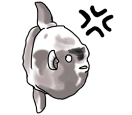 Cartoonish sunfish sticker #2309476