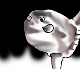 Cartoonish sunfish sticker #2309477
