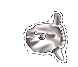 Cartoonish sunfish sticker #2309482