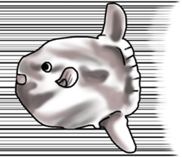 Cartoonish sunfish sticker #2309487