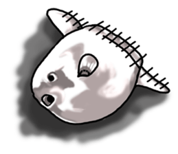 Cartoonish sunfish sticker #2309496