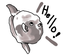 Cartoonish sunfish sticker #2309501