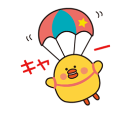 flying chick & penguin stickers sticker #2311475