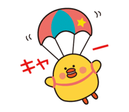 flying chick & penguin stickers sticker #2311475