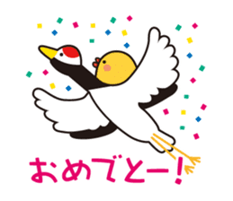 flying chick & penguin stickers sticker #2311483