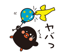 flying chick & penguin stickers sticker #2311488