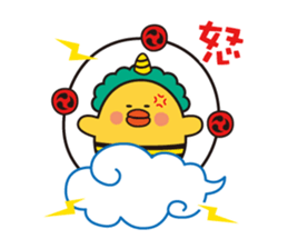 flying chick & penguin stickers sticker #2311489