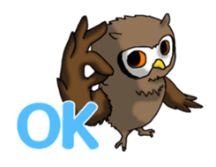 Horned owl sticker #2312033