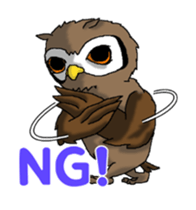 Horned owl sticker #2312034