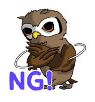 Horned owl sticker #2312034