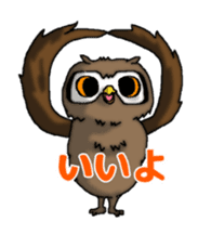 Horned owl sticker #2312036