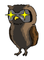 Horned owl sticker #2312037