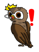 Horned owl sticker #2312042