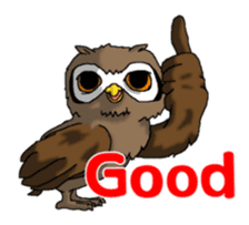 Horned owl sticker #2312044