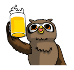 Horned owl sticker #2312050