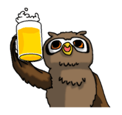 Horned owl sticker #2312050