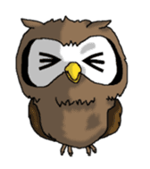 Horned owl sticker #2312051