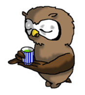 Horned owl sticker #2312052