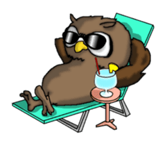 Horned owl sticker #2312053