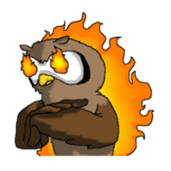Horned owl sticker #2312054