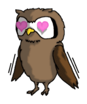Horned owl sticker #2312058