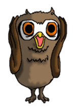 Horned owl sticker #2312059