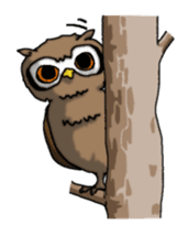 Horned owl sticker #2312067