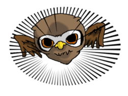 Horned owl sticker #2312069