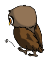 Horned owl sticker #2312071