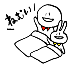 circle and rabbit sticker #2312435