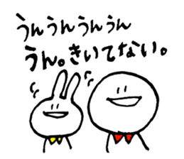 circle and rabbit sticker #2312443