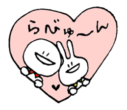 circle and rabbit sticker #2312446