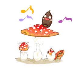 Feelings of acorn. sticker #2313339