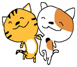 Life of two laughable cats sticker #2314010