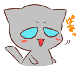 Rabbit amoeba and a gray cat sticker #2314112