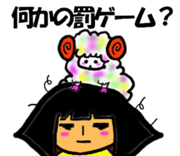 Negative MAX! sheep and dark girl-JAPAN- sticker #2314384
